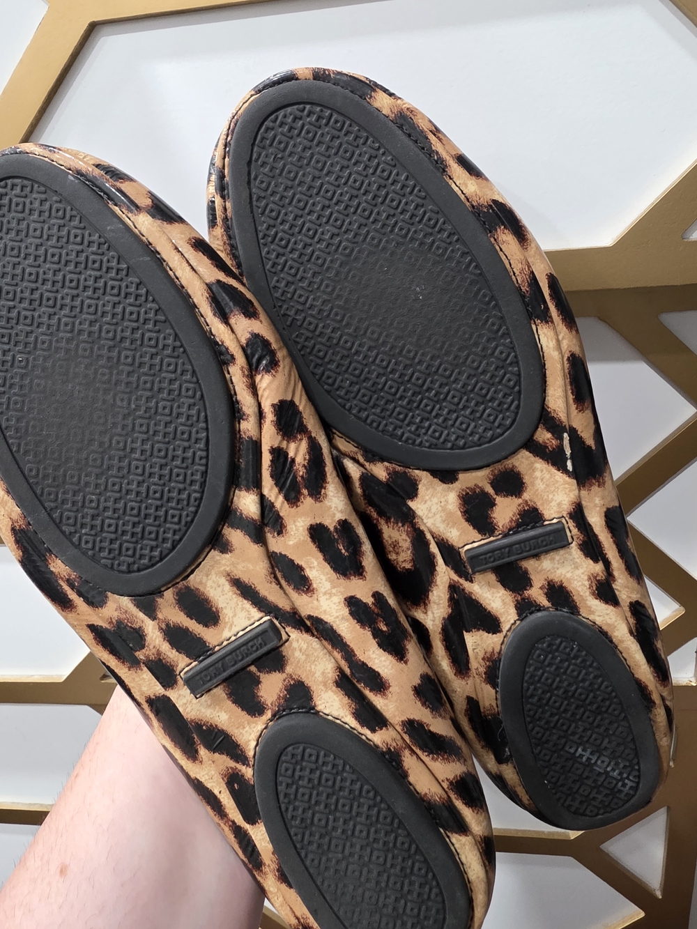 Tory Burch Leopard Print Reva Ballet Flats - Tan/Black - Picture 5 of 6